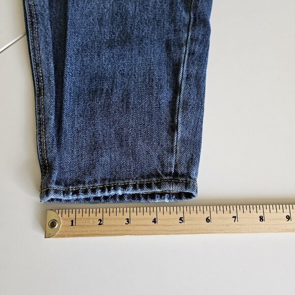Old Navy Jean Women 12 Blue Slouchy Taper High Rise Cropped Cotton Cottage Denim - Picture 8 of 16